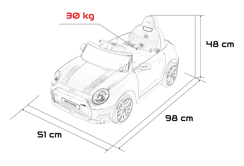 Pojazd Mini Cooper Czarny