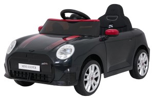 Pojazd elektryczny Mini Cooper na akumulator - czarny, pilot 2,4 GHz