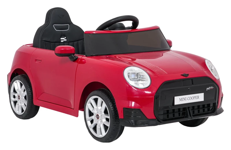 Pojazd elektryczny Mini Cooper czerwony z pilotem - akumulator 12V