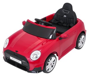 Pojazd elektryczny Mini Cooper czerwony z pilotem - akumulator 12V