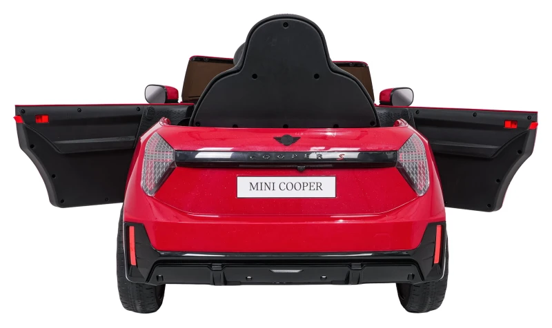 Pojazd elektryczny Mini Cooper czerwony z pilotem - akumulator 12V