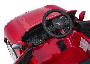 Pojazd elektryczny Mini Cooper czerwony z pilotem - akumulator 12V