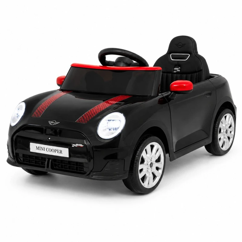 Pojazd elektryczny Mini Cooper na akumulator - czarny, pilot 2,4 GHz