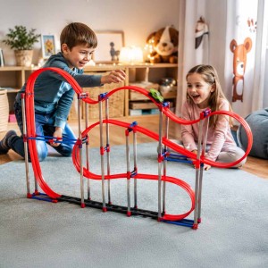 Magnetyczny tor samochodowy antygrawitacyjny 123cm, 120 elementów