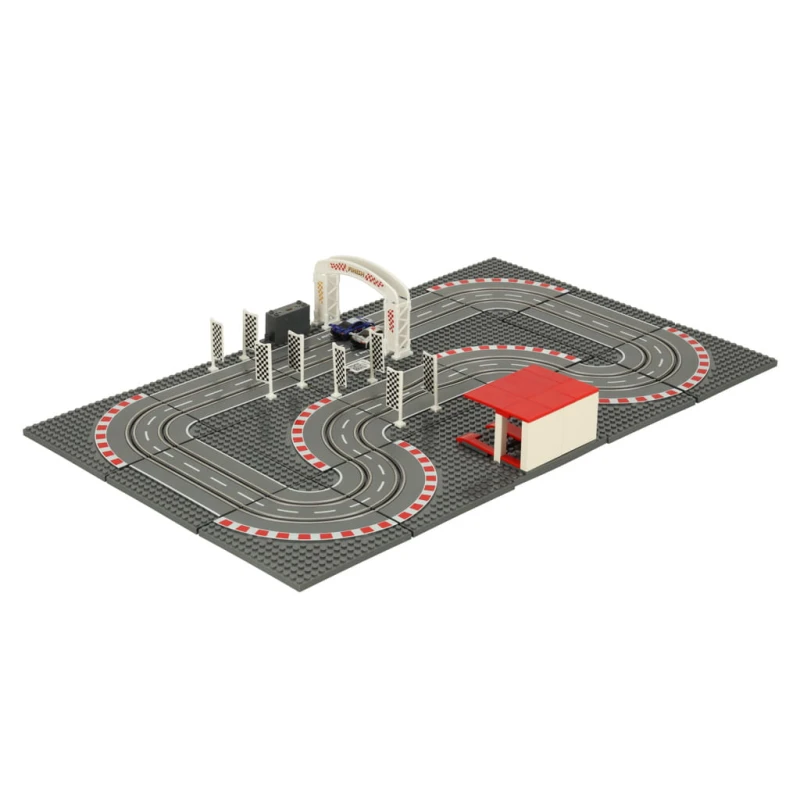 Tor wyścigowy elektryczny policyjny GD-02 – 2 auta, klocki