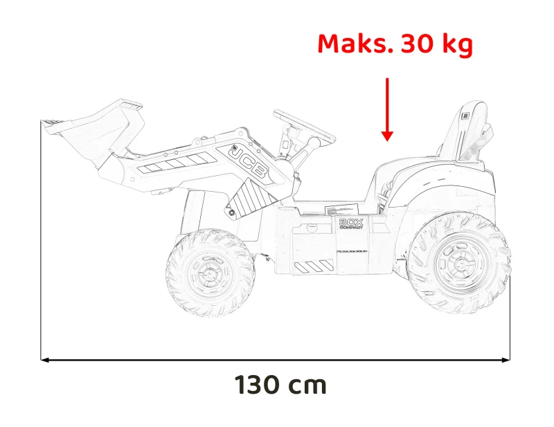 Pojazd koparka JCB na akumulator Ramiż – pilot 2.4