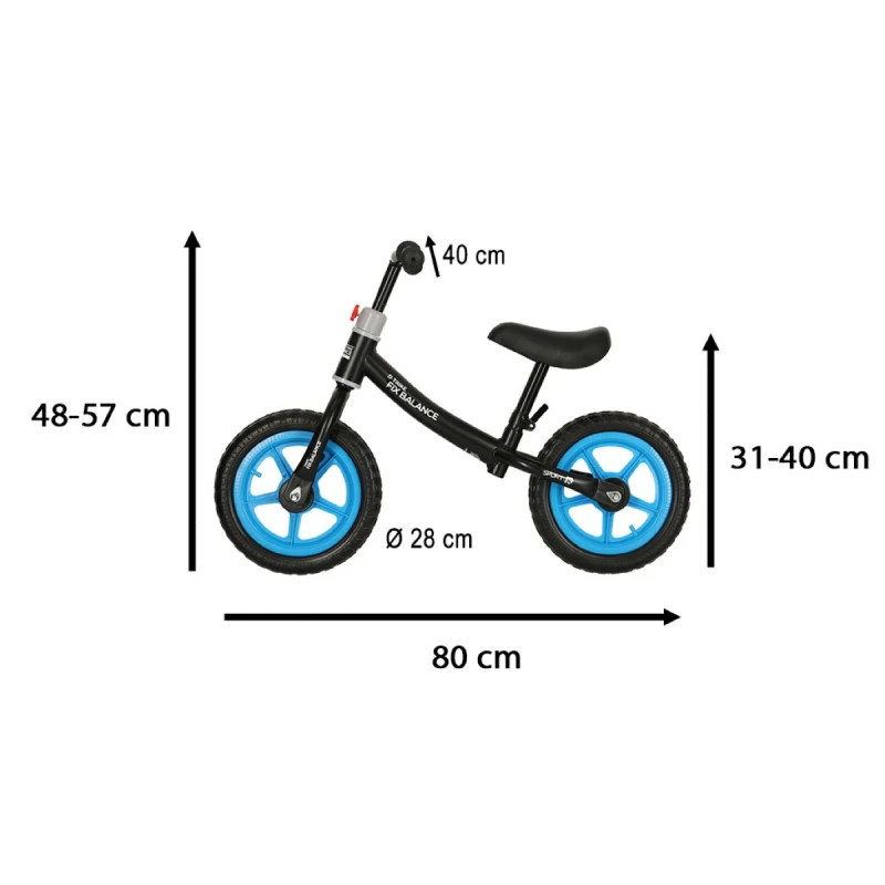 Rowerek biegowy Trike Fix Balance ultra lekki 1,8 kg czarny