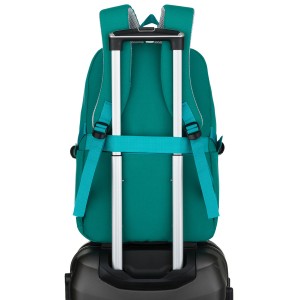 Plecak szkolny Peterson zielony - 9 kieszeni, mieści A4, 46 cm