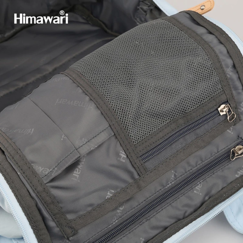 Plecak szkolny Himawari 17L beżowo-granatowy - mieści laptop 14