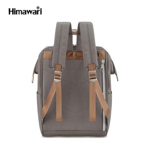 Plecak miejski Himawari 23L szary - kieszeń na laptopa 15,6"