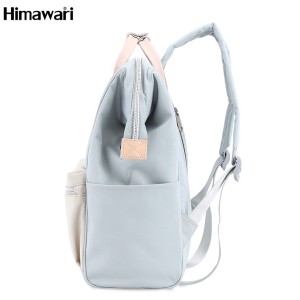 Plecak szkolny Himawari pastelowy błękit - 19L, kieszeń na laptop