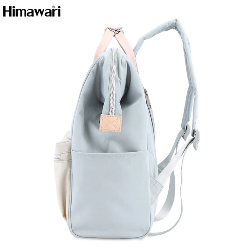 Plecak szkolny Himawari pastelowy błękit - 19L, kieszeń na laptop