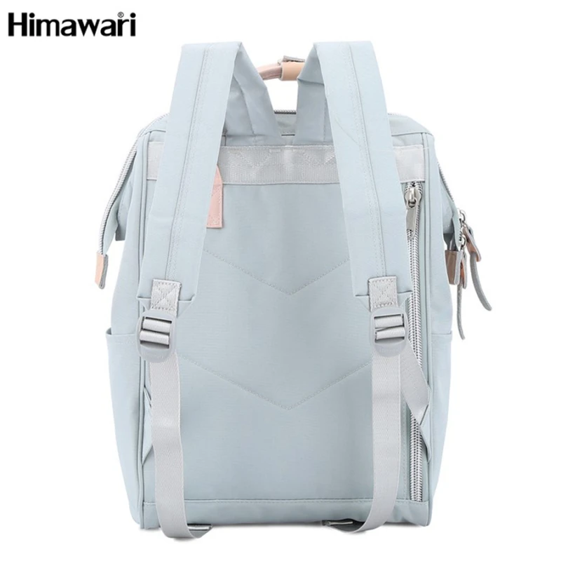 Plecak szkolny Himawari pastelowy błękit - 19L, kieszeń na laptop