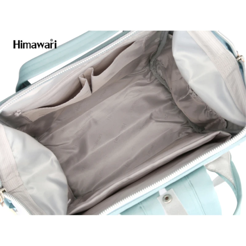 Plecak szkolny Himawari pastelowy błękit - 19L, kieszeń na laptop
