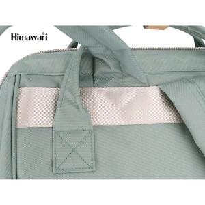 Plecak szkolny Himawari pastelowy błękit - 19L, kieszeń na laptop
