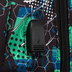 Plecak szkolny Peterson z portem USB i kieszenia na laptopa, 25 l