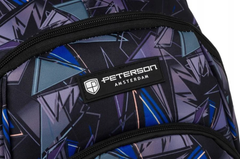 Plecak szkolny Peterson z portem USB – pojemność 25 l, wielokolorowy