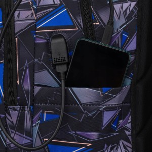 Plecak szkolny Peterson z portem USB – pojemność 25 l, wielokolorowy