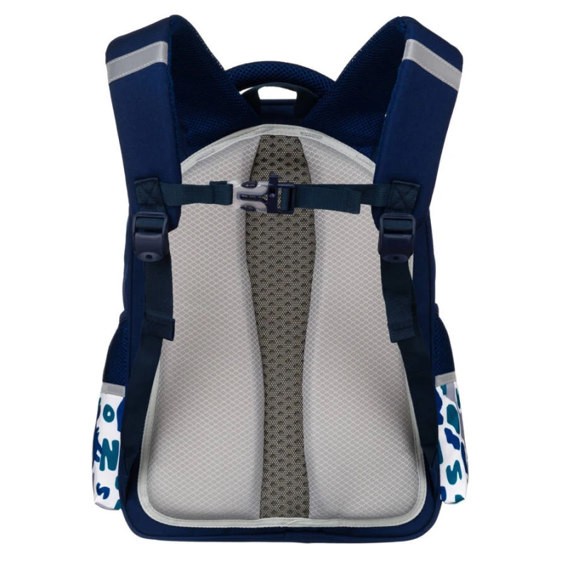 Plecak szkolny Peterson granatowo-zielony 42cm - laptop, 2 komory
