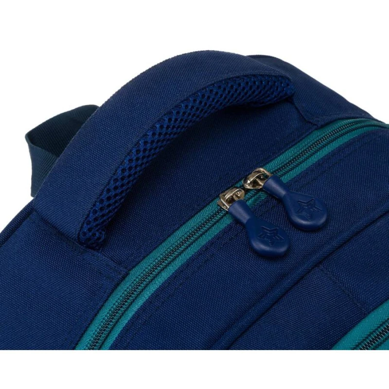Plecak szkolny Peterson granatowo-zielony 42cm - laptop, 2 komory