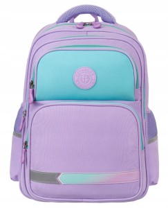 Plecak szkolny Peterson fioletowy 42cm - regulowane szelki, 2 komory