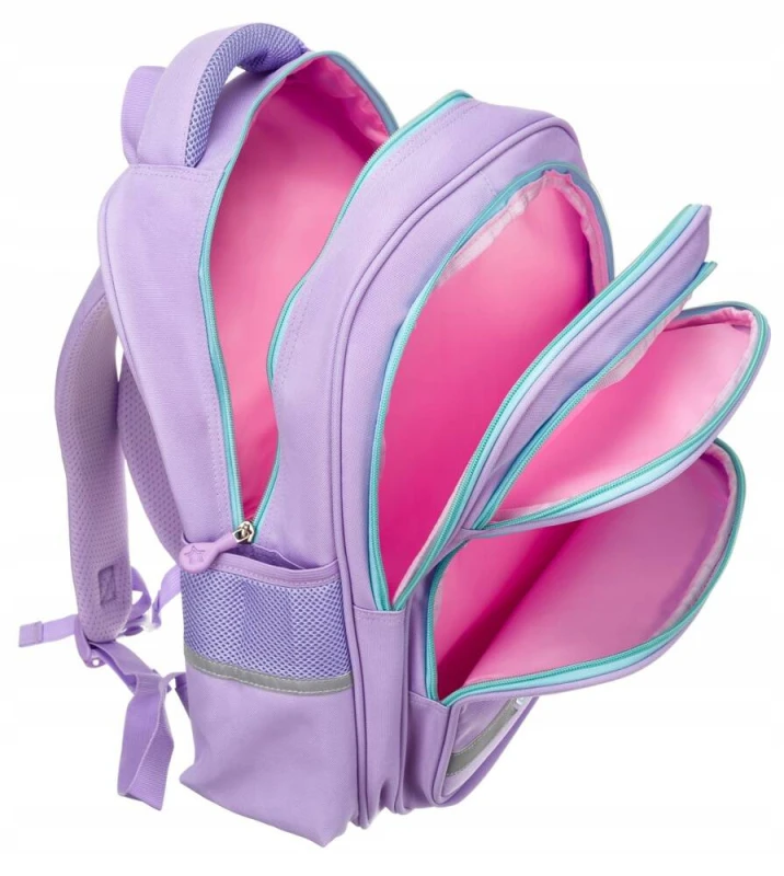 Plecak szkolny Peterson fioletowy 42cm - regulowane szelki, 2 komory
