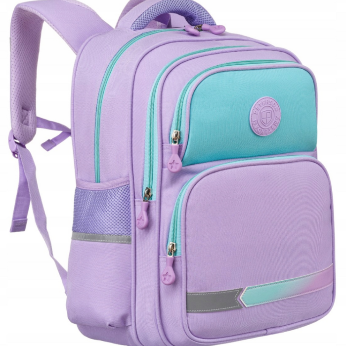 Plecak szkolny Peterson fioletowy 42cm - regulowane szelki, 2 komory