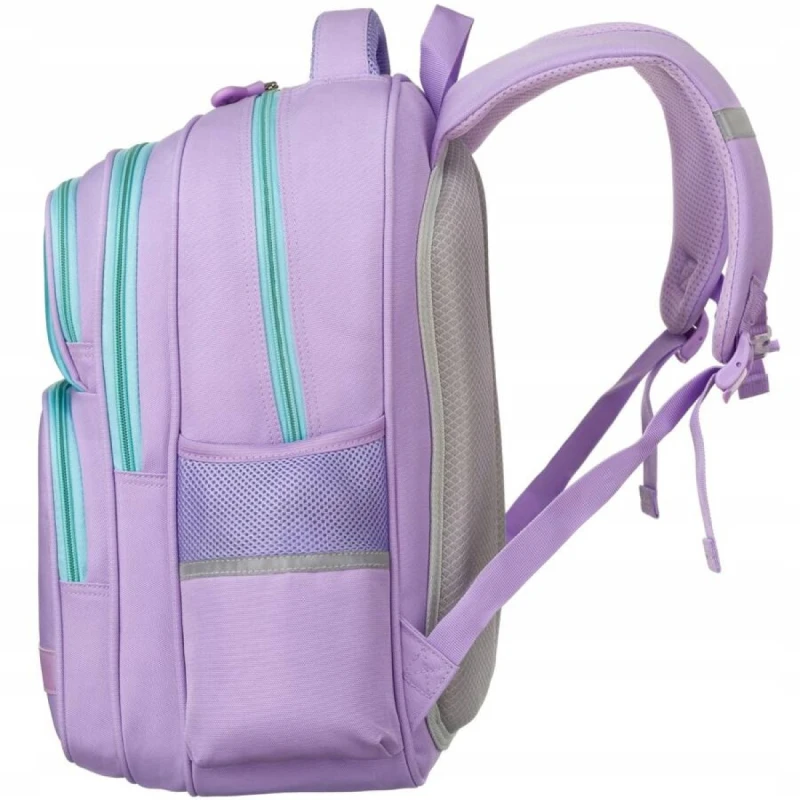 Plecak szkolny Peterson fioletowy 42cm - regulowane szelki, 2 komory