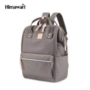 Plecak miejski Himawari 23L szary - kieszeń na laptopa 15,6"