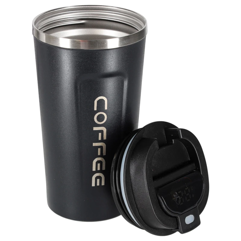 Smart kubek podróżny z wyświetlaczem LED 500ml - czarny