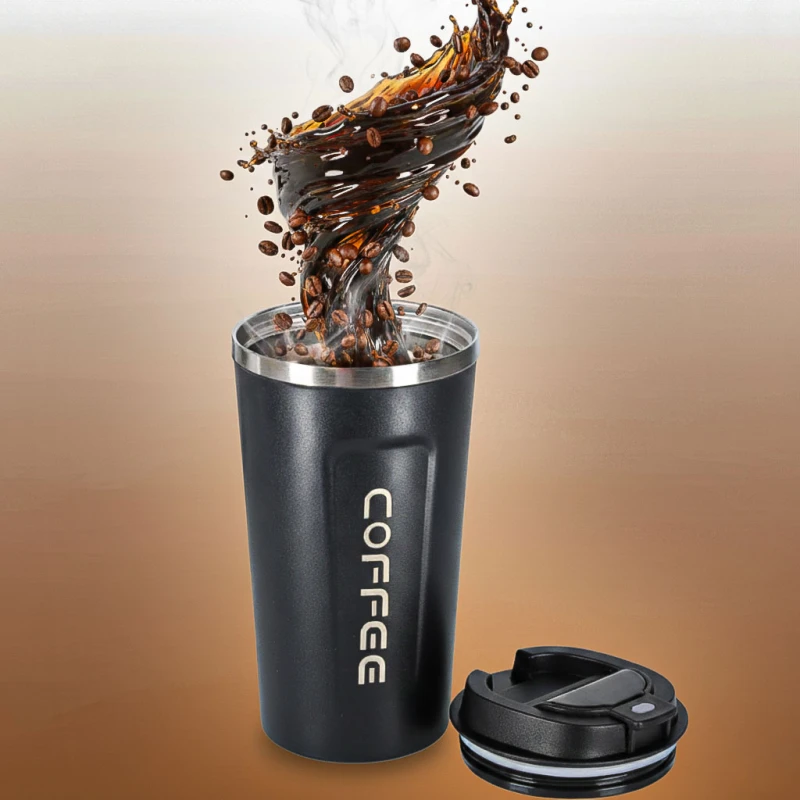 Smart kubek podróżny z wyświetlaczem LED 500ml - czarny