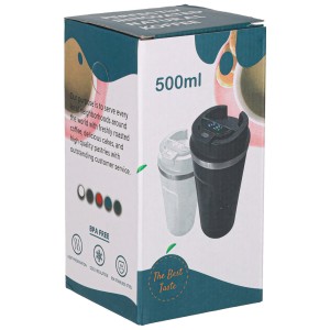 Smart kubek podróżny z wyświetlaczem LED 500ml - czarny