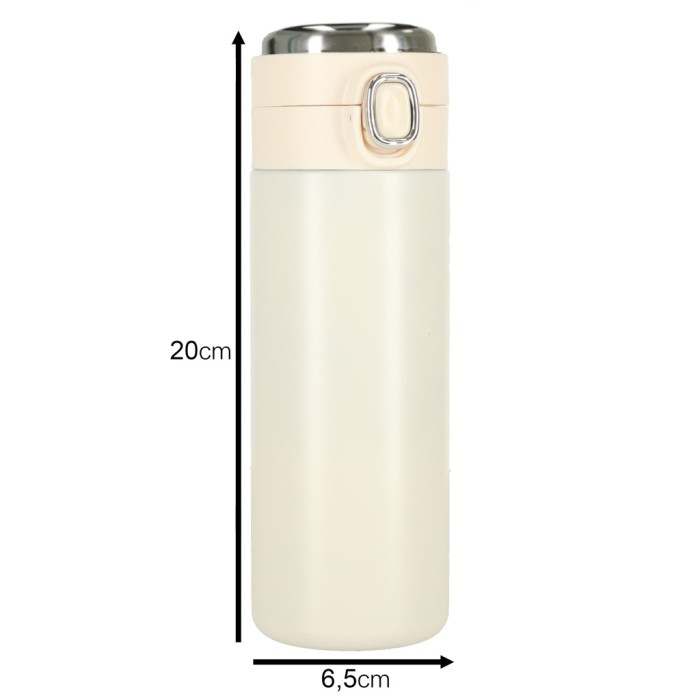 Kubek termiczny z ustnikiem i LED 350ml beżowy KIK