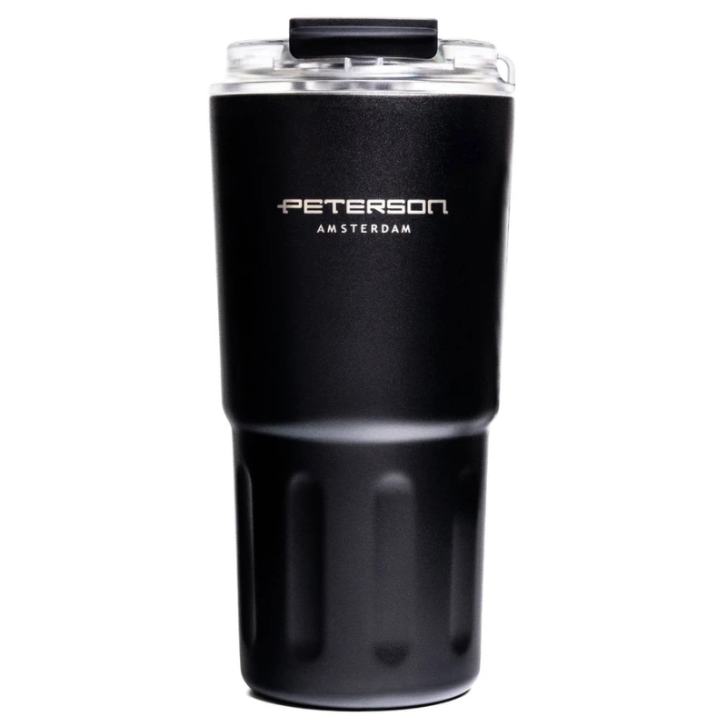 Kubek termiczny Peterson 600 ml czarny – stal nierdzewna, 3 tryby