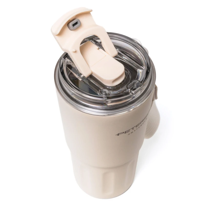 Kubek termiczny Peterson 600 ml beżowy - stal nierdzewna