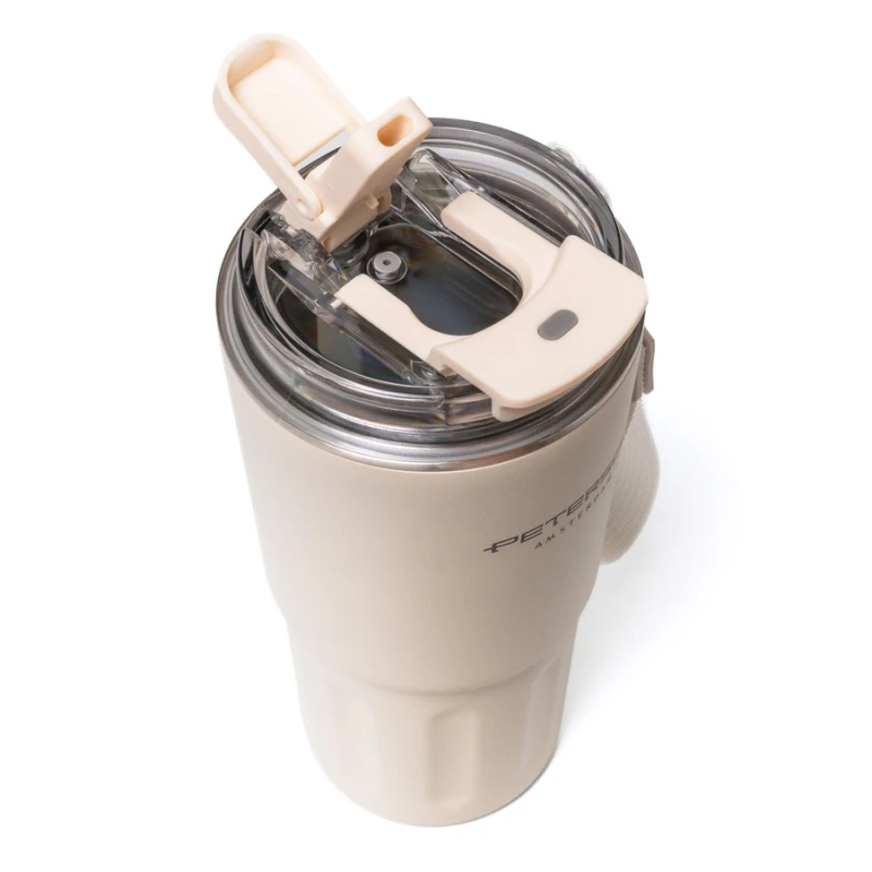 Kubek termiczny Peterson 600 ml beżowy - stal nierdzewna