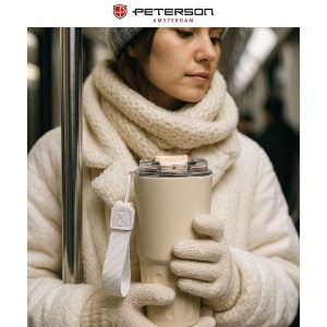 Kubek termiczny Peterson 600 ml beżowy - stal nierdzewna
