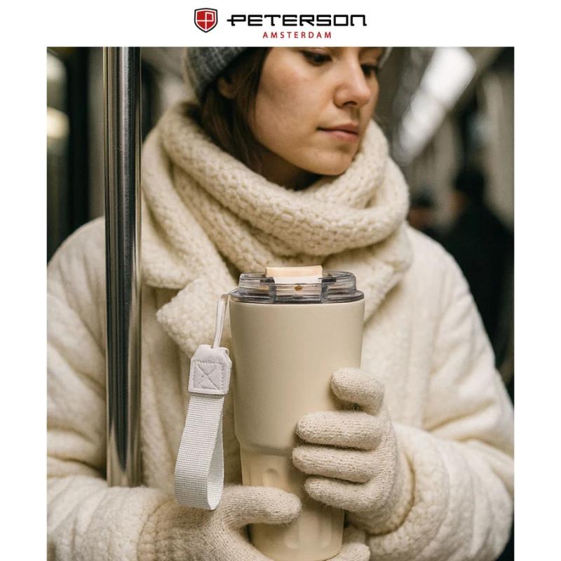 Kubek termiczny Peterson 600 ml beżowy - stal nierdzewna