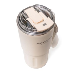 Kubek termiczny Peterson 600 ml beżowy - stal nierdzewna