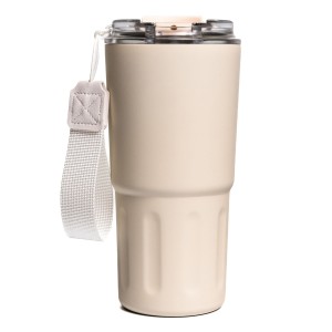 Kubek termiczny Peterson 600 ml beżowy - stal nierdzewna
