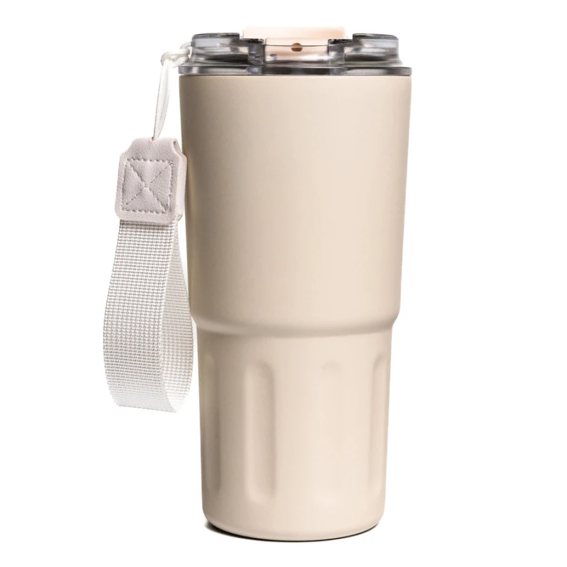 Kubek termiczny Peterson 600 ml beżowy - stal nierdzewna