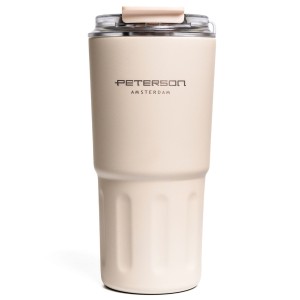 Kubek termiczny Peterson 600 ml beżowy - stal nierdzewna