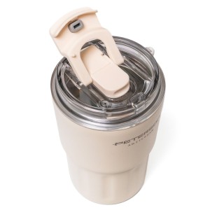 Kubek termiczny Peterson 360 ml beżowy - stal nierdzewna, podwójne
