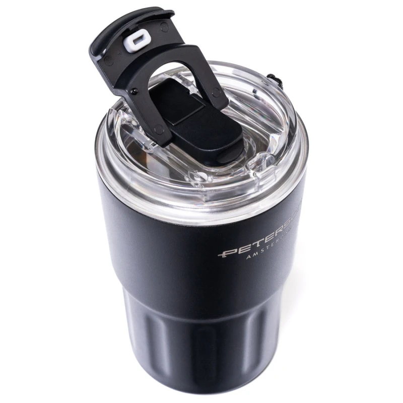 Kubek termiczny Peterson 360 ml ze stali - czarny