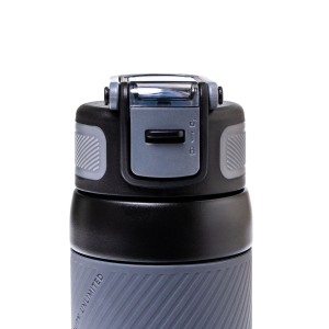 Kubek termiczny Peterson 660 ml ze słomką - stal 316, czarny
