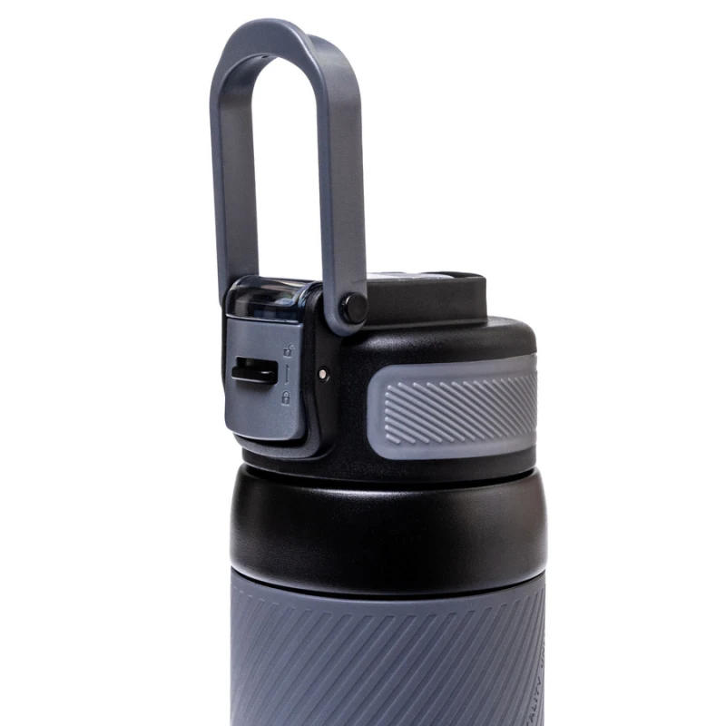 Kubek termiczny Peterson 660 ml ze słomką - stal 316, czarny