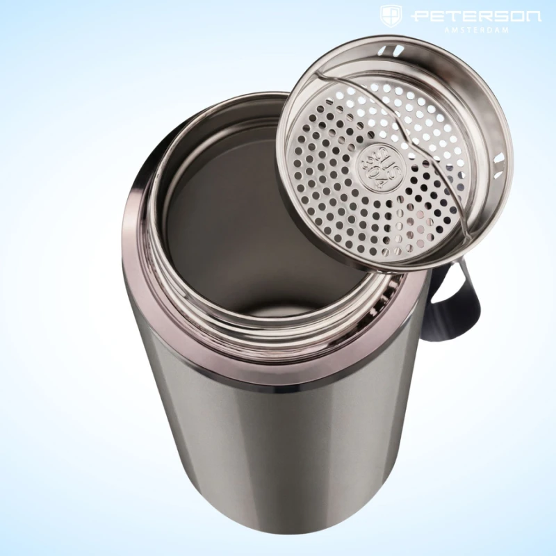 Termos stalowy 750 ml Peterson z sitkiem do herbaty