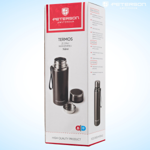 Termos stalowy 750 ml Peterson z sitkiem do herbaty