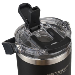 Kubek termiczny Peterson 600 ml z uchwytem - stal nierdzewna, czarny