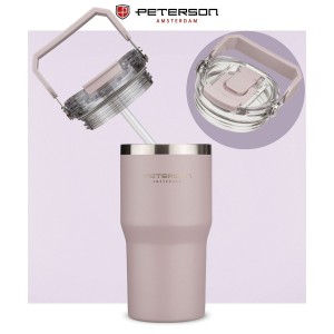 Kubek termiczny 600 ml Peterson - stal nierdzewna, jasnofioletowy